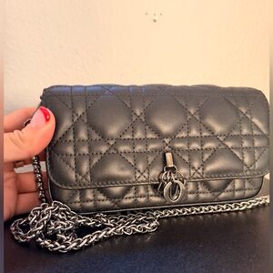 Christian Dior Black Quilted Leather Bag